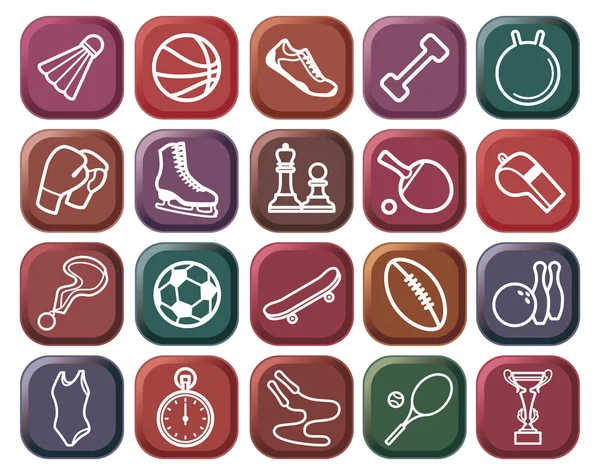 Sports buttons — Stock Vector