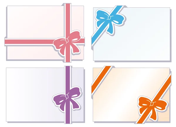 Collection d'arcs avec cartes de vœux — Image vectorielle