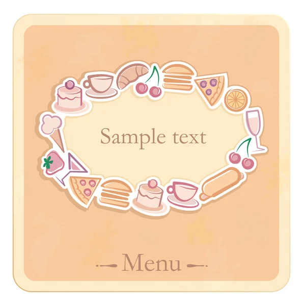 L'échantillon du menu pour le café — Image vectorielle