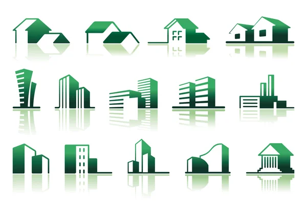 Simboli immobiliari Illustrazione Stock