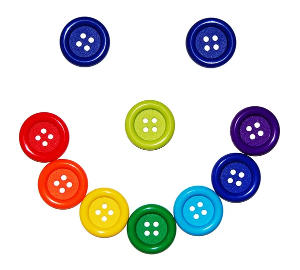 stock image Smile, laid out colorful buttons