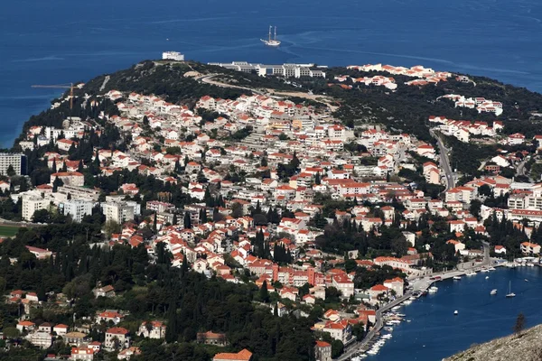Luchtfoto van Dubrovnik — Stockfoto