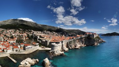 Panoramic View of Dubrovnik City, Croatia clipart