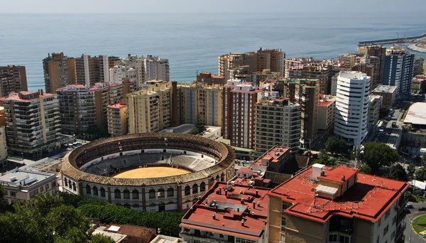 Vista aérea de la Plaza de Toros de Málaga — Foto de Stock
