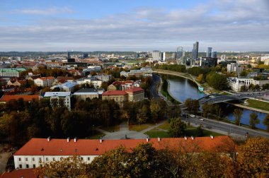 Aerial view of Vilnius, Lithuania clipart