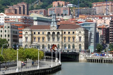 Aerial view of Bilbao, Spain clipart