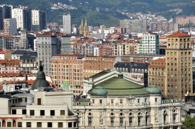 Bilbao, İspanya havadan görünümü