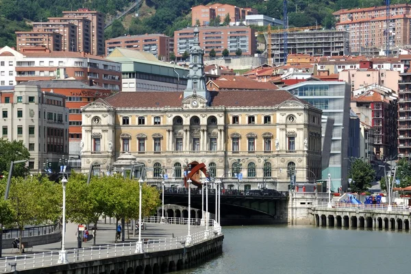 Bilbao, İspanya havadan görünümü — Stok fotoğraf