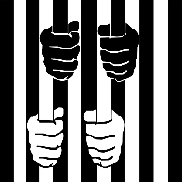 Hands in prison Royalty Free Stock Vectors