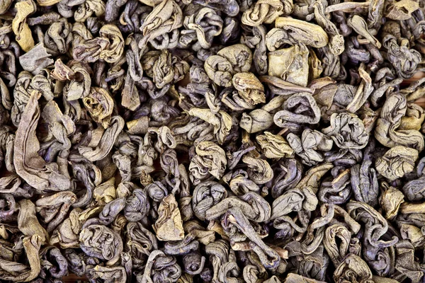 Texture des feuilles de thé vert séchées — Photo