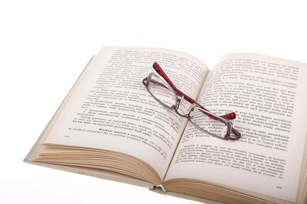 Glasses on a book — Stock Photo, Image