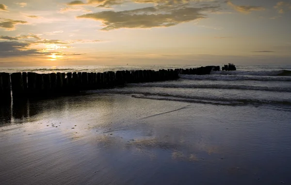 Sunset above baltic sea — Stock Photo, Image