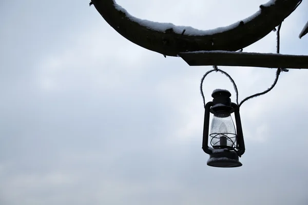 Взимку світильник у польських горах — стокове фото