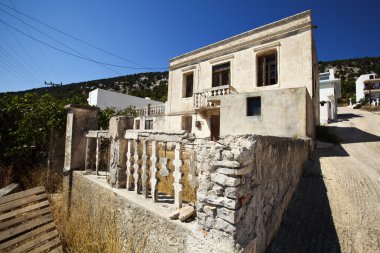 Rodos Adası Yunan evleri