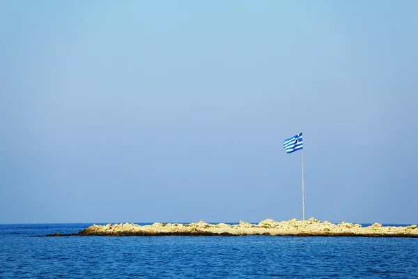 Родос прапор на острові — стокове фото