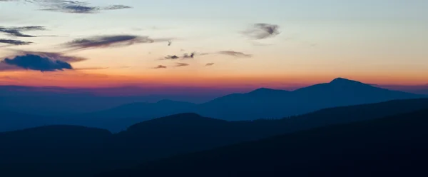 stock image Beautiful mountain sunrise panorama