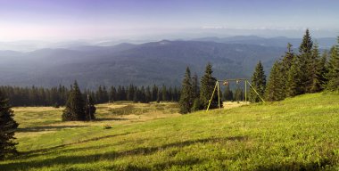 Beautiful Beskidy mountain panorama clipart