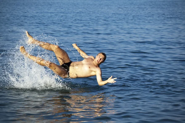 stock image Man in a sea