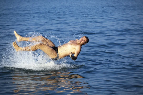 stock image Man in a sea