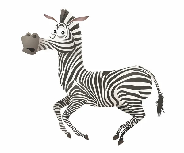 Cartoon vektor zebra — Stock vektor