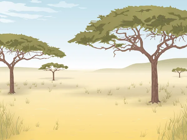Sfondo vettoriale della savana africana — Vettoriale Stock