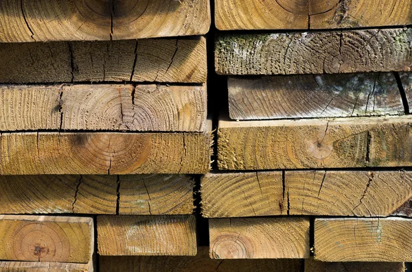 Stack of dried lumber — Stock Photo, Image