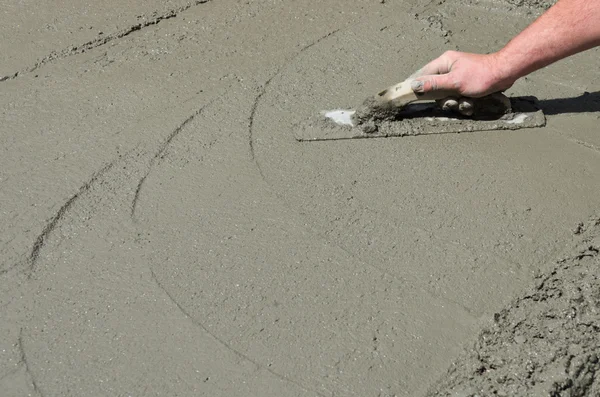 Müteahhit el bitirme beton zemin — Stok fotoğraf
