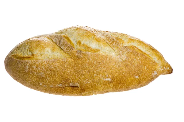 Νωπά ψημένα καρβέλι ψωμί που απομονώνονται σε λευκό — Φωτογραφία Αρχείου