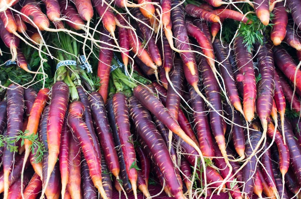 Red carrots on display — Stock Photo, Image