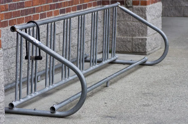 stock image Empty bicycle rack with lock