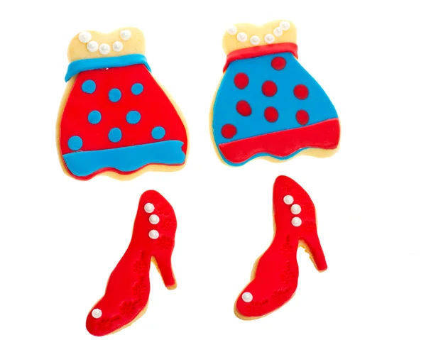 Grupp av dekorerade cookies — Stockfoto