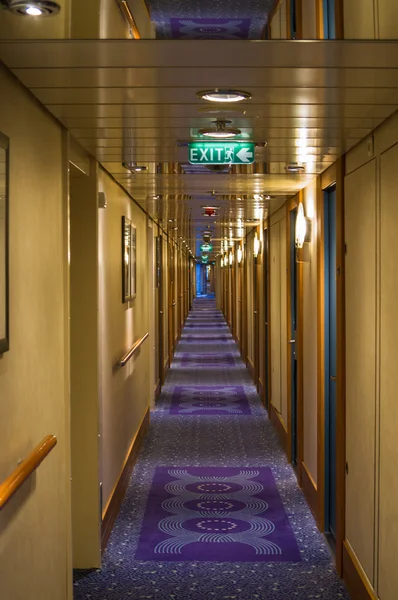 stock image Hallway of a cruise ship