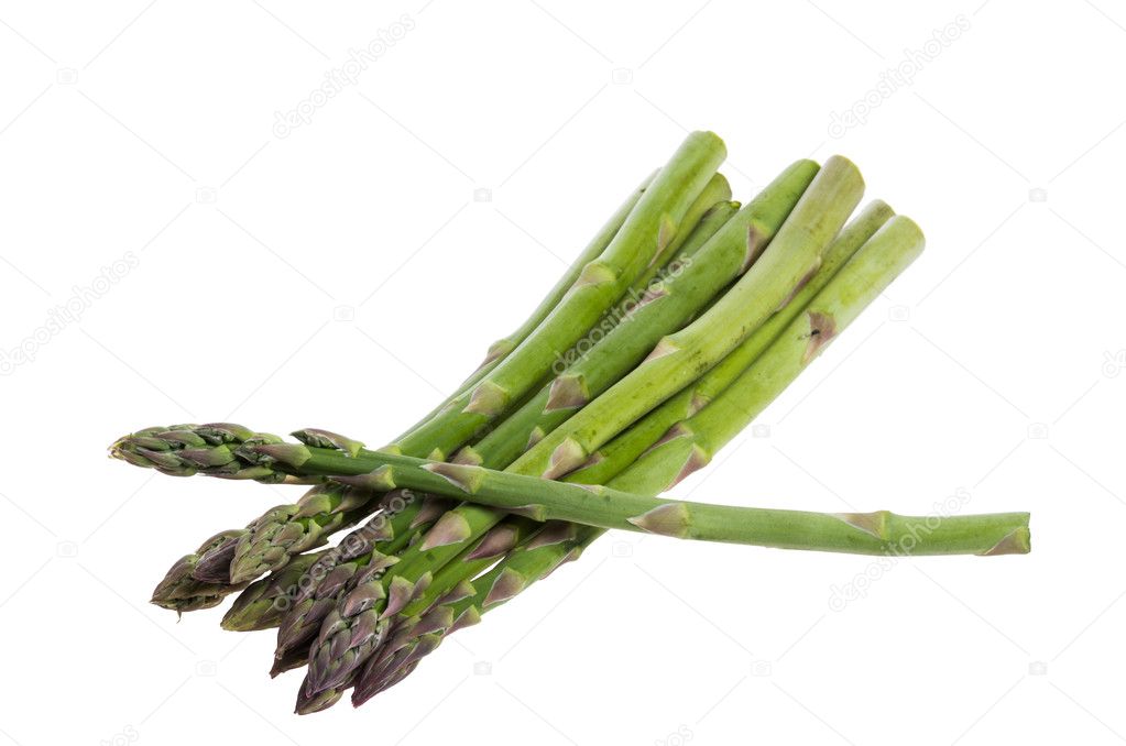 Asparagus spears isolated on white