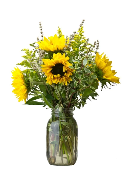 Arranjo de flores com girassóis — Fotografia de Stock