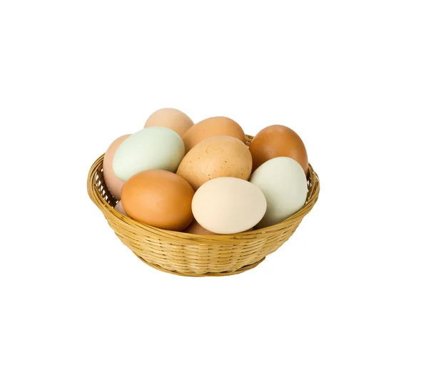Hasır sepet yumurta — Stok fotoğraf