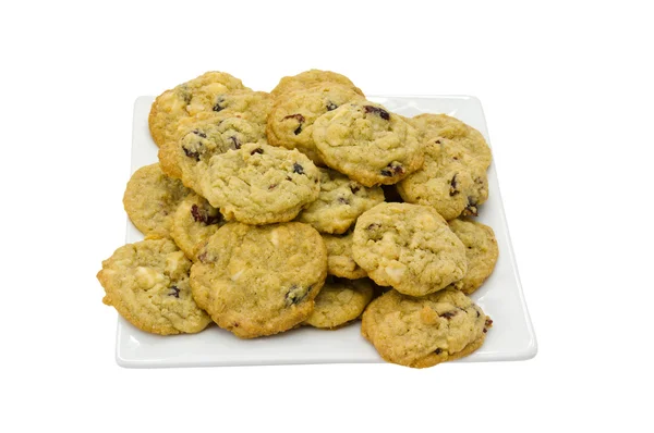 Cranberry en macdamian moer cookies — Stockfoto