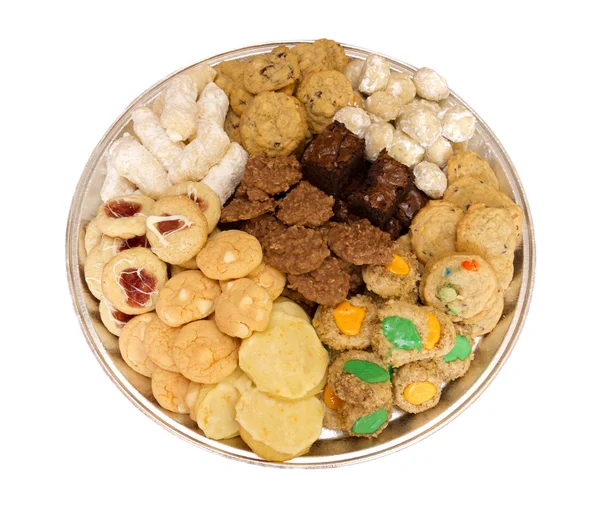 Domácí soubor cookie podnos sortiment izolované — Stock fotografie