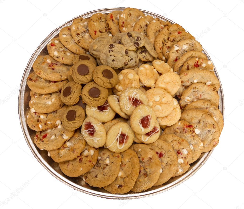 Homemade Cookie tray assortment isolated