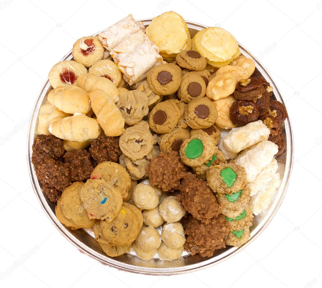 Homemade Cookie tray isolated