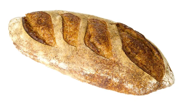Fresh baked loaf of peasant batard bread — Stock Photo, Image