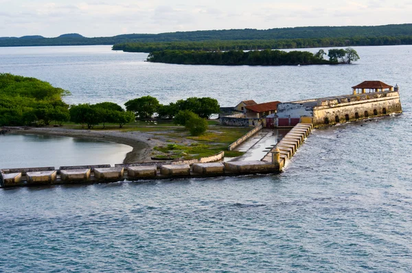 Stock image Fort and cannon platform Cartagena harbor