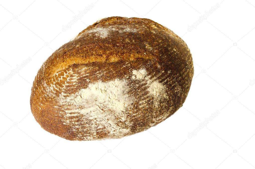 Fresh baked loaf of sourdough rye bread