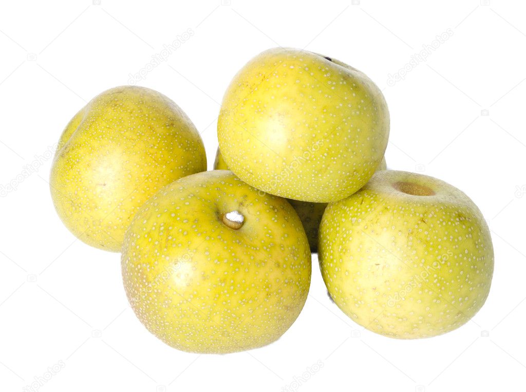 Asian Pears isolated on white