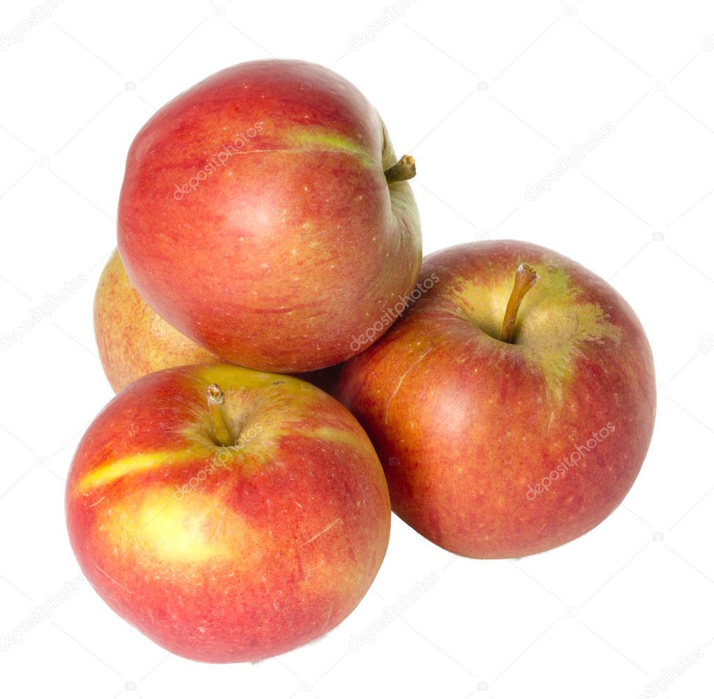 Pippin apples isolated on white