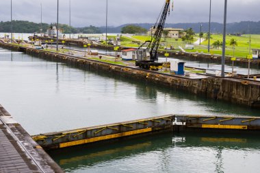 Gatun lock pool Panama Canal clipart