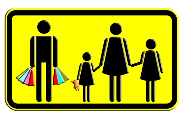 Einkauf von Familiensymbolen — Stockfoto