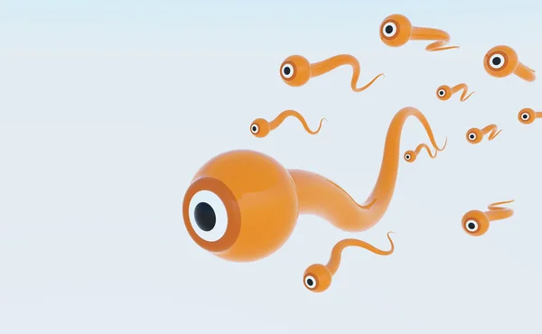 Yüzme sperm kazanmak için umut — Stok fotoğraf
