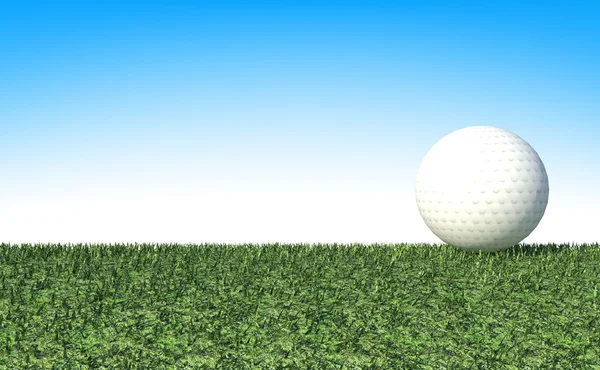 Golf på gräset grönt — Stockfoto