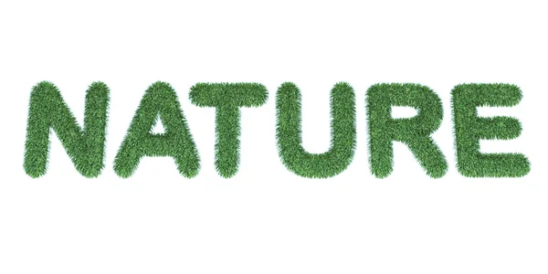 Zelené trávě charakter textu — Stock fotografie