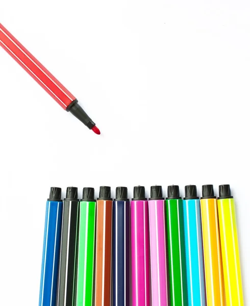 Conjunto de canetas de feltro — Fotografia de Stock